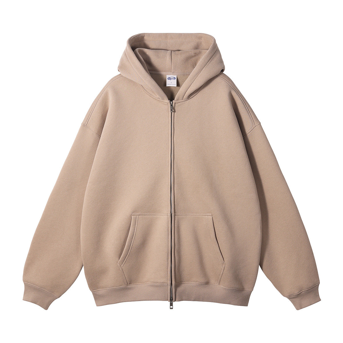 Loose Fashion Brand Hooded Men's Sweater Fleece-lined Thickened