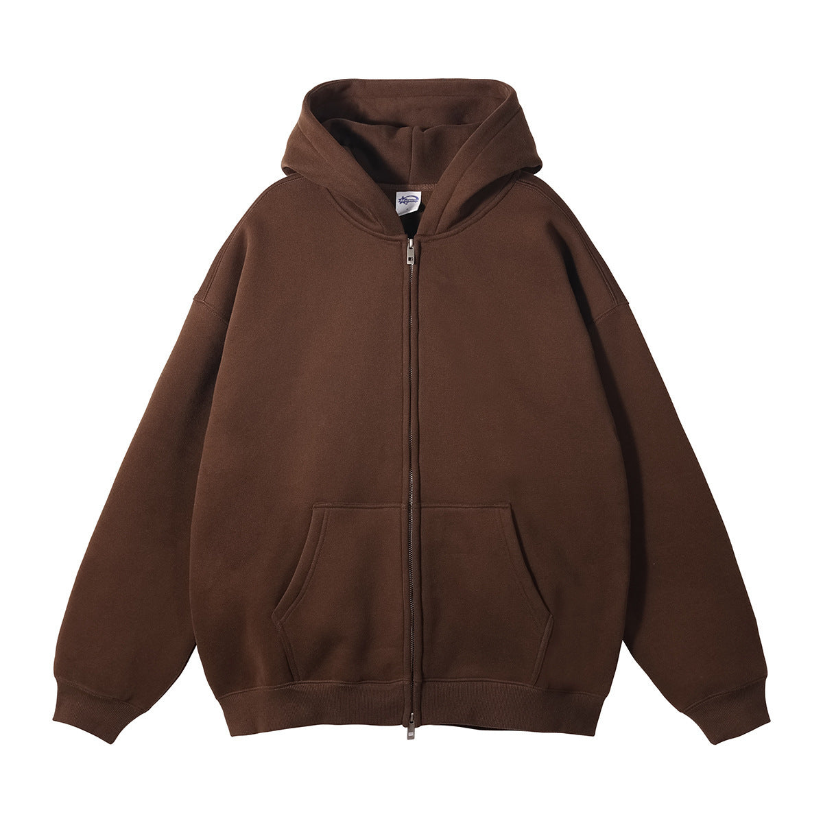Loose Fashion Brand Hooded Men's Sweater Fleece-lined Thickened