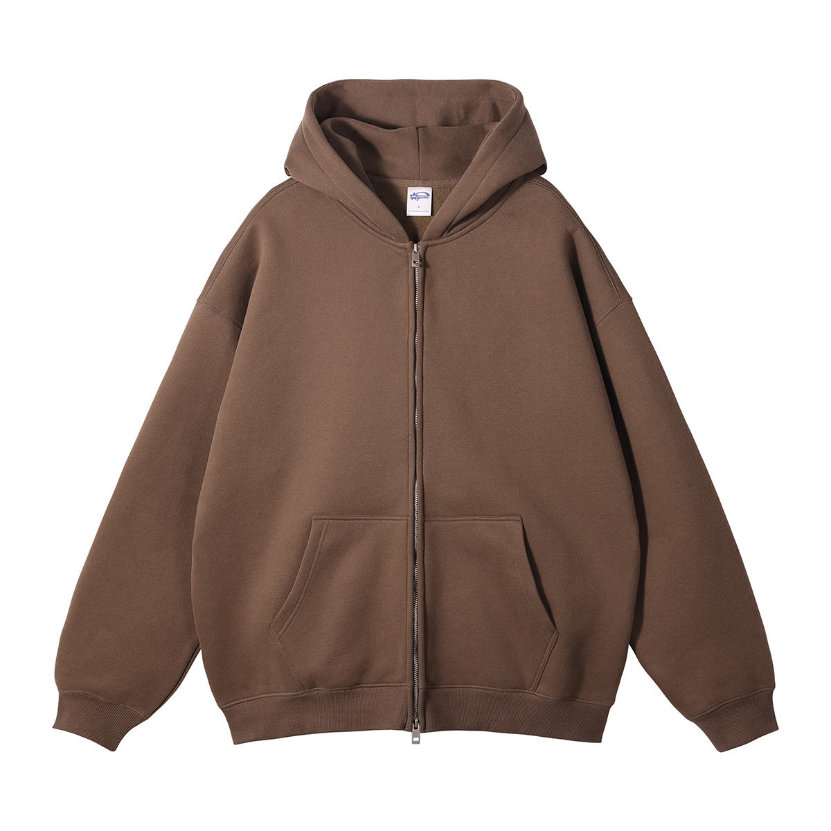 Loose Fashion Brand Hooded Men's Sweater Fleece-lined Thickened
