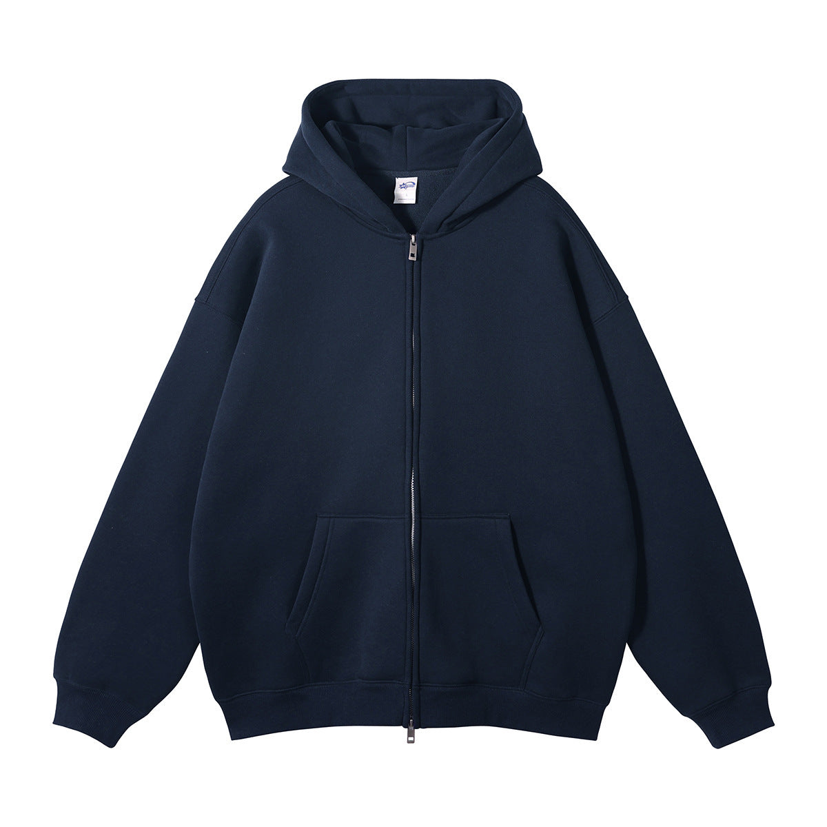 Loose Fashion Brand Hooded Men's Sweater Fleece-lined Thickened