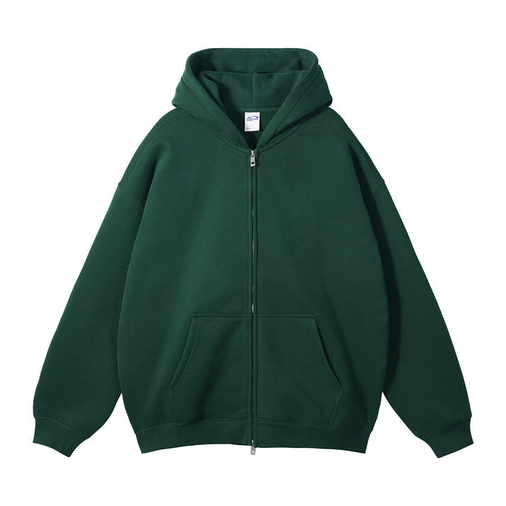 Loose Fashion Brand Hooded Men's Sweater Fleece-lined Thickened