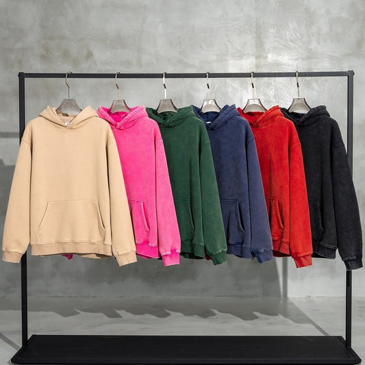 Women's Loose Retro Fleece Hooded Sweatshirt