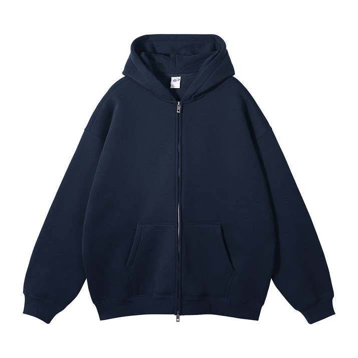Loose Fashion Brand Hooded Men's Sweater Fleece-lined Thickened