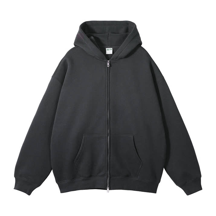 Loose Fashion Brand Hooded Men's Sweater Fleece-lined Thickened